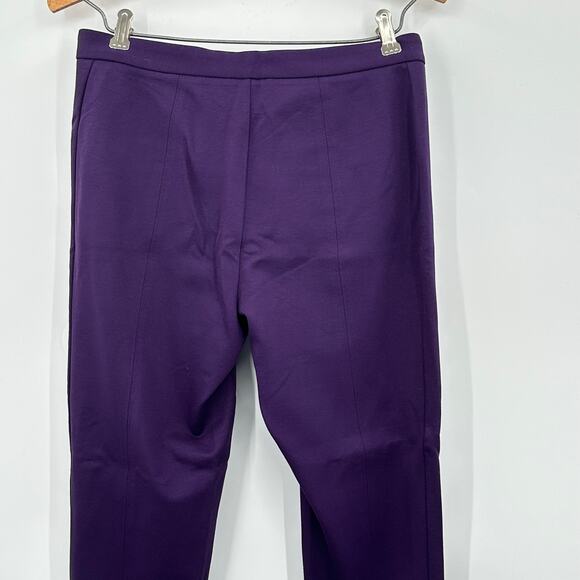 IMAN Global Chic Power Ponte Ankle Pant w/ Illusion Seaming Purple Womens Size 4 - Picture 8 of 11